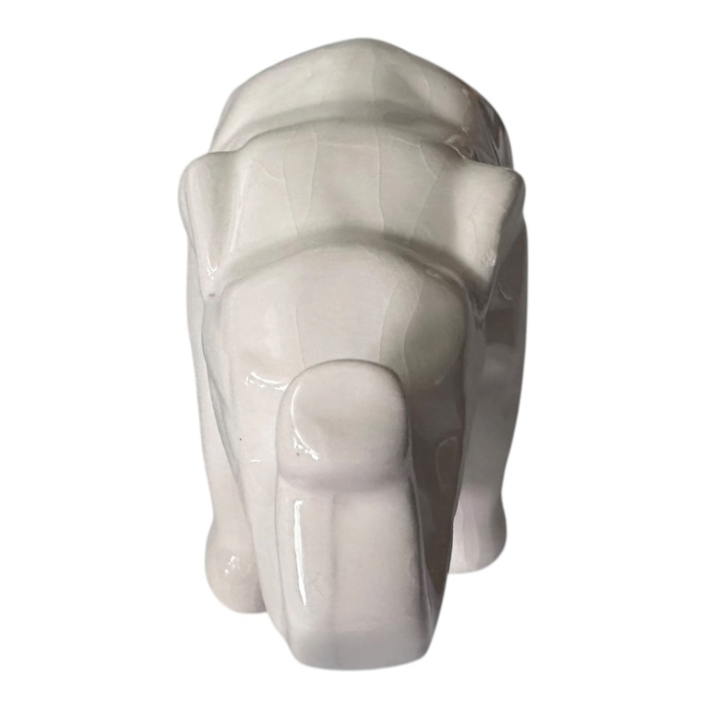 Unbranded Elephant Figurines Unisex Small Black White Excellent Ceramic Set 2 - Picture 5 of 13
